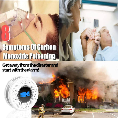 Smart smoke,Gas Leak & Carbon Monoxide detector with LCD display - MarkeetEx