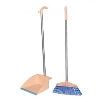 STAINLESS STEEL Broom and Dustpan with Self Cleaning Bristles - MarkeetEx