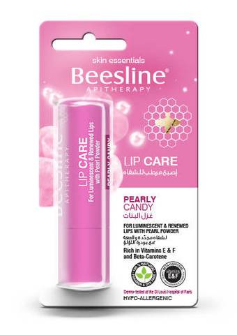 Beesline Lip Care - Pearly Candy SPF 10 - 4 g بيزلَين أصبع مرطب للشفاه *غزل البنات عامل الوقاية 10