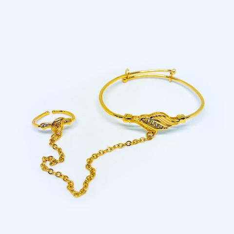 Girl Hand Chain Bracelet - Design #8