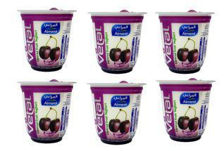 Almarai Low Fat Sweetened Layered Fruit Yogghurt, Black Cherry 140gm X 6pcs Pack - MarkeetEx