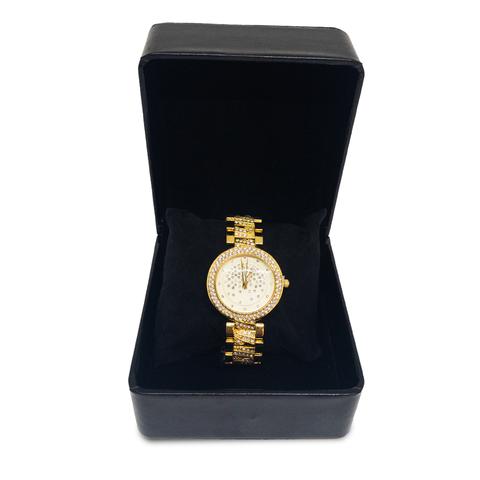 Luxury Gold Diamond Studded Watch - Replica