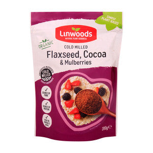 Organic Linwoods Cold Milled - Flaxseed, Cocoa & Mulberries 200gm - MarkeetEx