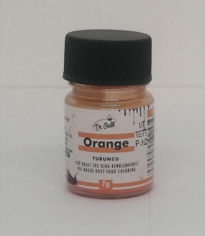 Dr.Gusto - Oil Base Dust Food Colouring - Orange - 7gm