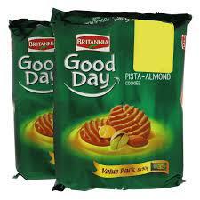 Britannia Good Day Pistachio-Almond Cookies 81gm X 8 Pcs - 2 Pack - MarkeetEx