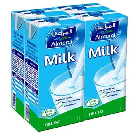 Milk Full Fat Long Life Almarai -1ltr x4