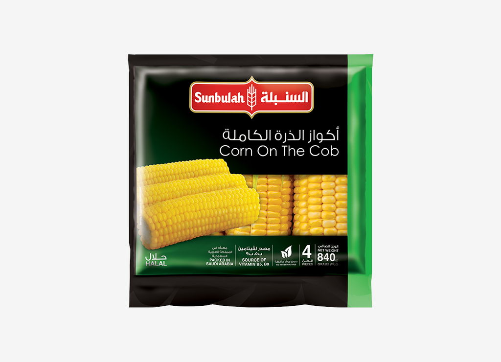 Sunbulah  Frozen Corn On The Cob 4 Psc Pack- 840 Gm - MarkeetEx