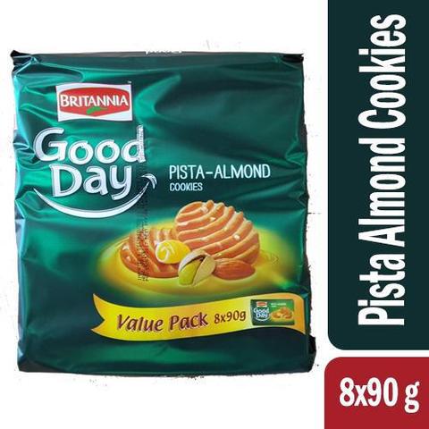Britannia Good Day Pista Almond Cookies 90gm (6+2 Pack)