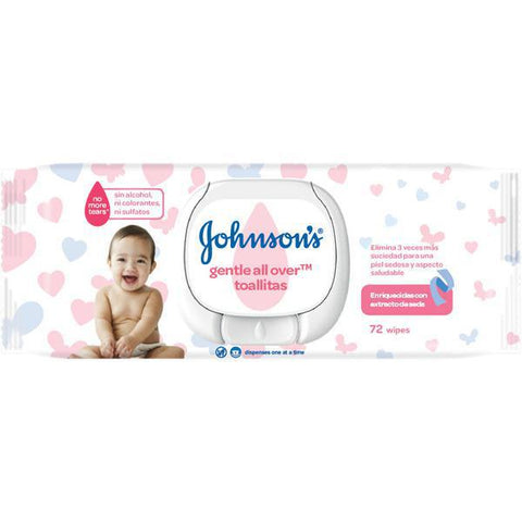 Johnson's Gentle All Over Wipes 72 Unit Pack - MarkeetEx