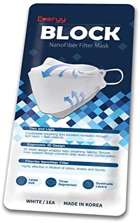 Block Nanofiber Filter Face Mask unisex - MarkeetEx