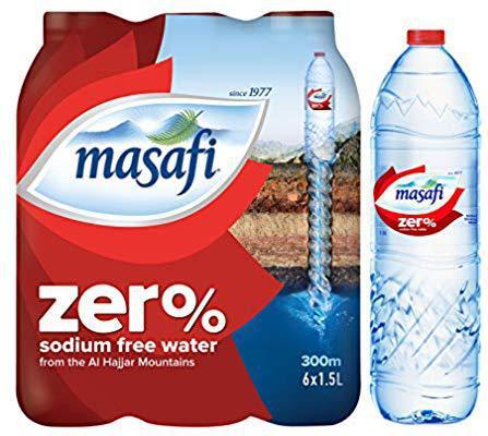 Masafi Drinking Water Zero Sodium 1.5Ltr X 6 Pcs Pack