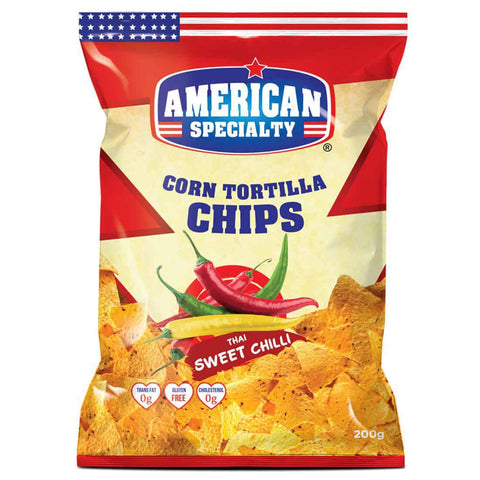 American Specialty - Corn Tortilla Chips - Thai Sweet Chilli - 200gm - MarkeetEx
