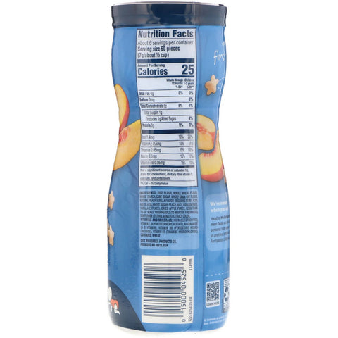 Gerber, Puffs Cereal Snack, 8+ Months, Peach, Crawler, 1.48 oz (42 g) - MarkeetEx