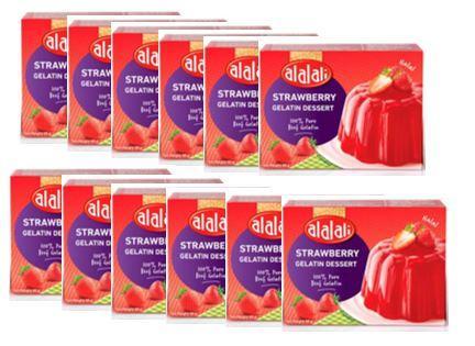 Alalali Gelatin Dessert - Strawberry - 12's X 85gm - Pack - MarkeetEx