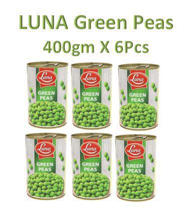 Luna Green Peas 400gm X 6Pcs - بازيلاء لونا