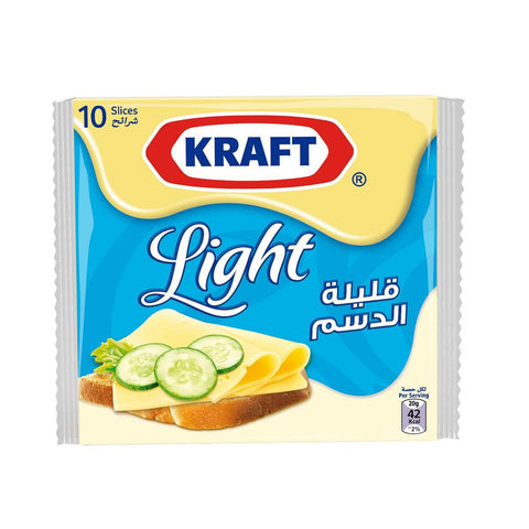 Kraft Light Sliced Cheese 200gm / 10 Slices Pack - MarkeetEx