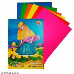 Color cardboard set "Wonderland", A4, 6 color, 6 sheets, two-sides colour, 210 g/m2