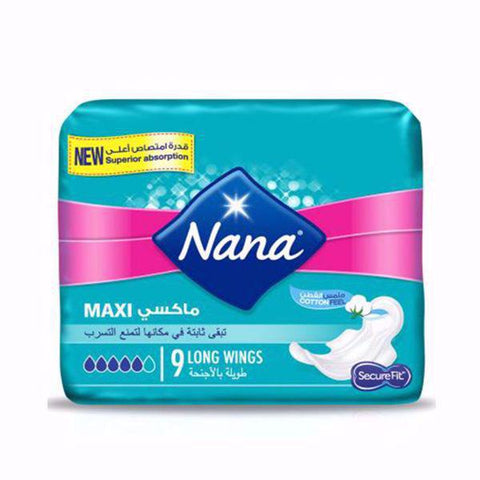 Nana Maxi Long Wings - 9 Pads Pack-32-A - MarkeetEx