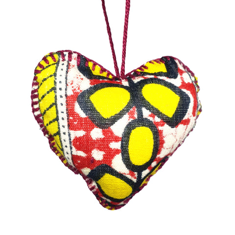 Yellow & Red Stuffed heart 7 cm - MarkeetEx