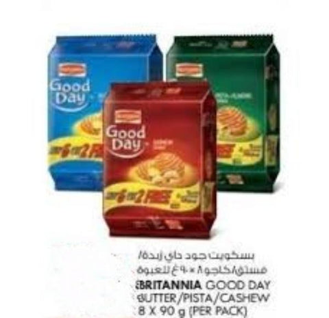 Britannia Good Day Cashew + Butter + Pista Almond Cookies 81gm x 8 pcs Pack