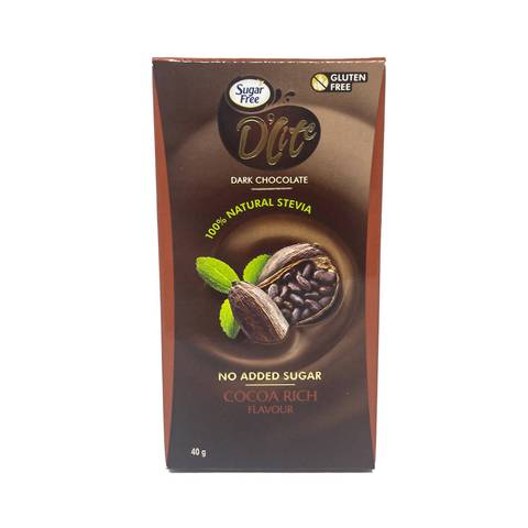 D'lite Sugar Free Dark Chocolate Cocoa Rich 40GM