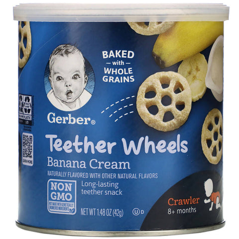 Banana Cream Baby's Snack 8+ Months 1.48 oz (42 g) وجبة عضوية خفيفة للأطفال - MarkeetEx