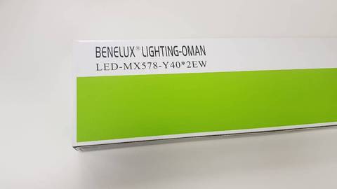 4FT DOUBLE LED DIFFUSER FITTING WITH LAMP - BENELUX