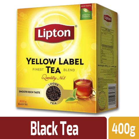 Lipton Yellow Label Black Tea Loose 400gm Pack - MarkeetEx
