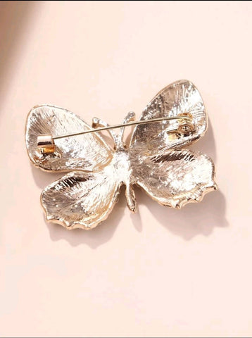 Rhinestone Butterfly Brooch - MarkeetEx