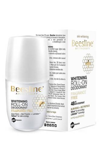 Beesline Whitening Roll-On Deodorant Fragrance-Free 50ml بيزلَين رول أون مزيل الرائحة لتفتيح البشرة - خالِ من العطر