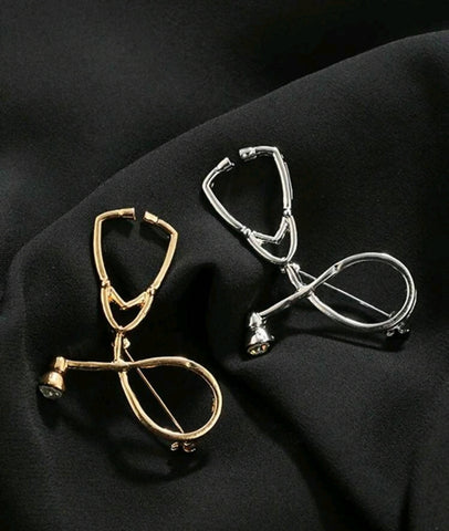 2 Pieces Stethoscope Brooch (N.17) - MarkeetEx