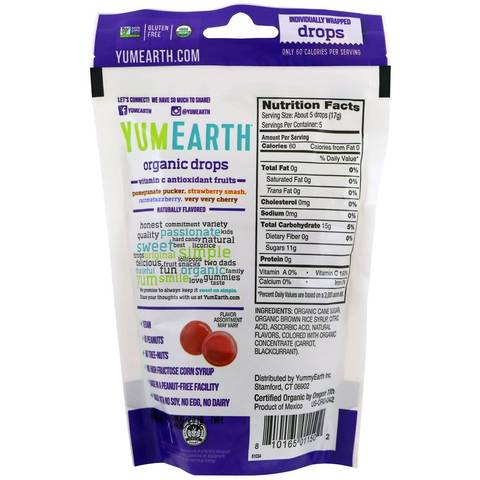 YumEarth, Organic Vitamin C Drops, Anti-Oxifruits, 3.3 oz (93.6 g)