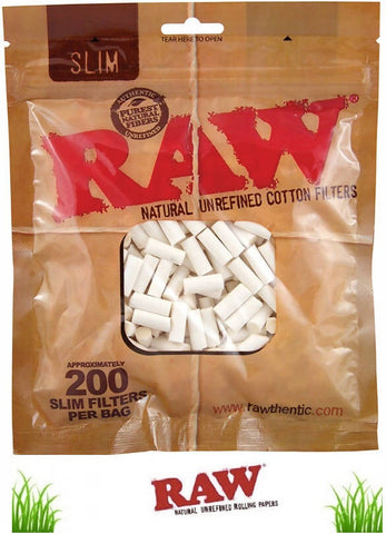 RAW® Slim Natural Unrefined Cotton Filter tips - MarkeetEx