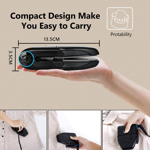(New Arrival 2021) Amazing Folding Portable Iron Collar Iron Electric Iron With Double Ironing 6 Heat Settings - MarkeetEx