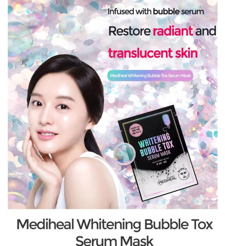 Mediheal Whitening Bubble Tox Serum Beauty Mask, 1 Sheet, 21ml