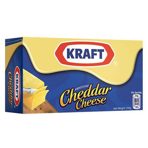 Kraft Processed Cheddar Cheese Block 250gm - MarkeetEx