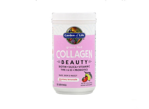 Garden of Life, Grass Fed Collagen Beauty, Strawberry Lemonade (270 g) - MarkeetEx
