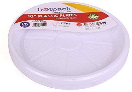Hotpack - Plastic Plates - 25pcs Pack - صحون بلاستيكية فيلون