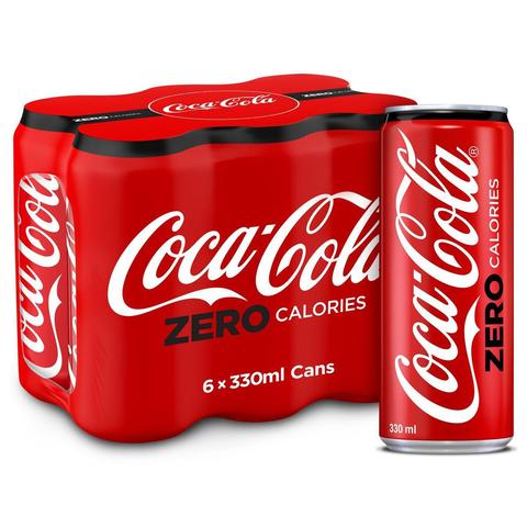 Coca Cola Zero Calories 6pcsX330ml Pack