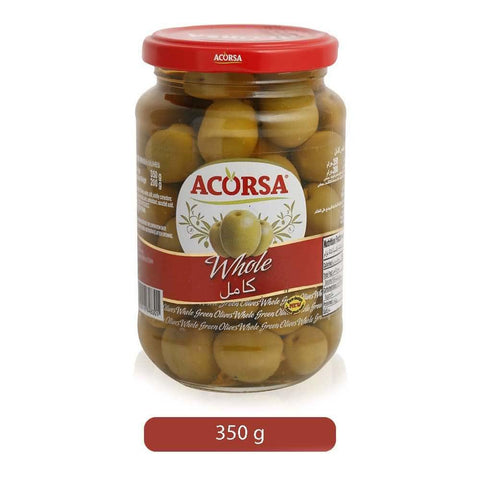 ACORSA Green Whole Olives 350gm