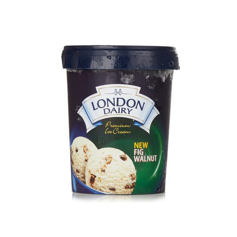 London Dairy Fig Walnut Ice Cream Vanilla 500ml - MarkeetEx