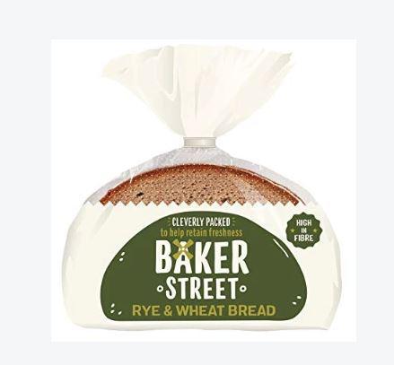 BAKER STREET RYE & WHEAT BREAD LOAF 500 GRAM