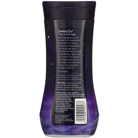 Summer's Eve, Lavender Night-Time Cleansing Wash, Sensitive Skin, 12 fl oz (354 ml) - MarkeetEx