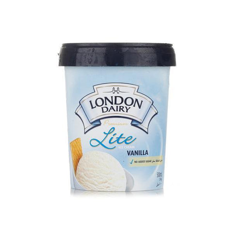 London Dairy Lite Ice Cream Vanilla 500ml - MarkeetEx