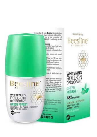 Beesline Whitening Roll-On Deodorant Green Forest 50ml بيزلَين رول أون مزيل الرائحة لتفتيح البشرة - نسمة من الغابة