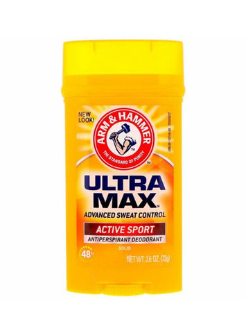 ARM & HAMMER UltraMax, Solid Antiperspirant Deodorant, for Men, Active Sport, (73 g)