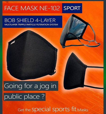 BOB - High quality reusable protection 4 Layer Face Mask with OH Elastic - MarkeetEx