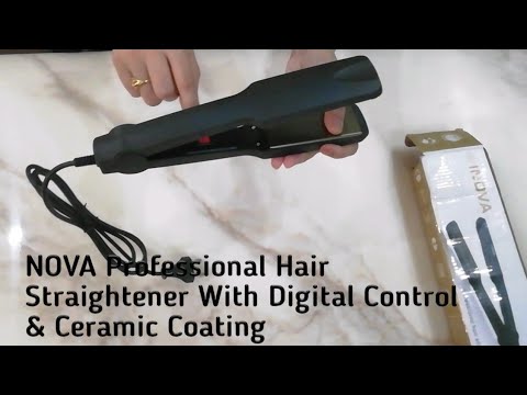 INOVA NHC-329 Professional Hair Straightener With Digital Control & Ceramic Coating - MarkeetEx