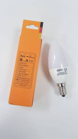 3W LED E14 CANDLE LAMP , WARM WHITE - LIPER