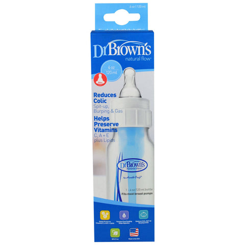 Dr. Brown's, Natural Flow Bottle, Level 1, 0 + Months, 4 oz (120 ml) - MarkeetEx